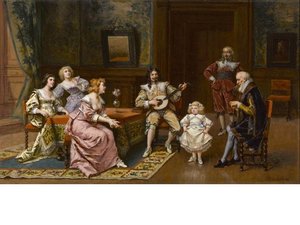 Performing For Grandfather — Ladislaus Bakalowicz, Realism