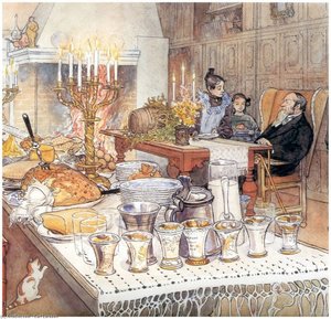 Detalle De La Vispera De Navidad — Carl Larsson