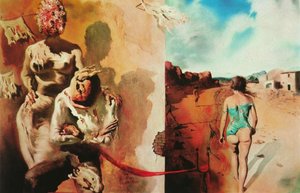 The Dream Places A Hand On A Man's Shoulder, 1936 — Salvador Dalí, Surrealism