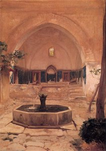 Courtyard Of A Mosque At Broussa — Sir Frederic Lord Leighton, Academicism