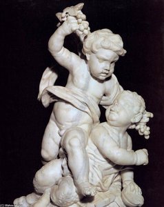 Playful Faun And Satyr — Giuseppe Piamontini