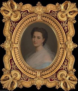 Portrait Of A Woman (marianna Panciatichi, Marchesa Paolucci Delle Roncole, 1835 1919, Or Her Sister In Law, Beatrice Ferrari Corbelli Di Reggio, Contessa Di Lucciano) — Michele Gordigiani, Neoclassical
