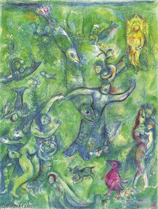 Abdullah Discovered Before Him — Marc Chagall, Surrealist Dreamscape