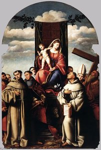 Virgin And Child Enthroned With Saints