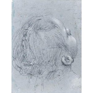 Head Of A Girl, Seen From Behind — Guercino