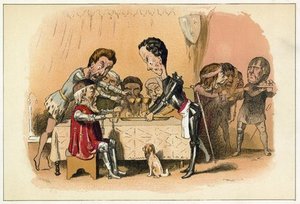 The Black Prince Waiting On His Prisoner King John — Richard Doyle