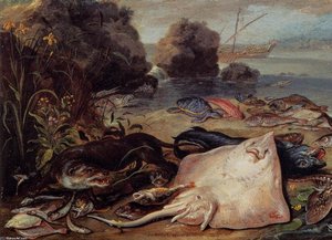 The Day's Catch (detail) — Jan Van Kessel
