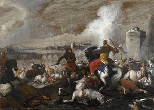 Battle Against Turks Near A City — Antonio Tovar Ríos, Baroque