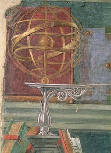 Detail From St.augustine In His Study Showing An Armillary Sphere — Sandro Botticelli, Early Renaissance