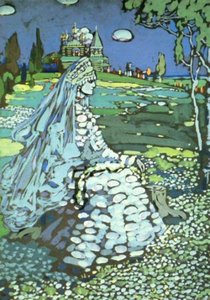 Russian Beauty In A Landscape — Wassily Wassilyevich Kandinsky