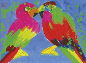 Two Parrots — Walasse Ting