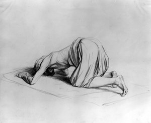 Moslem Prostrating Himself On Prayer Rug — Charles Bargue