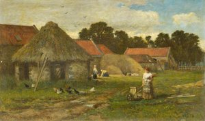Old Farmyard Near Stirling — George Reid
