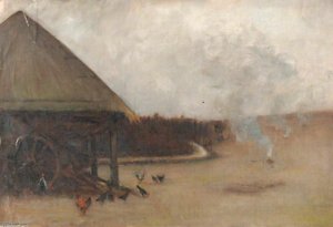 Farmyard Scene With Poultry — Wilfred Williams Ball