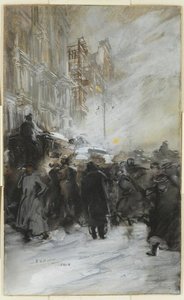 Matinée Crowd, Manhattan — Everett Shinn