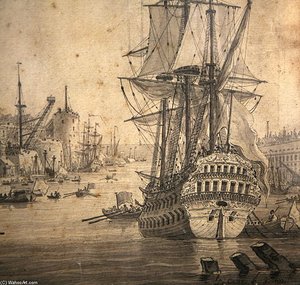 Brest, Penfeld Harbour - — Louis-françois Cassas