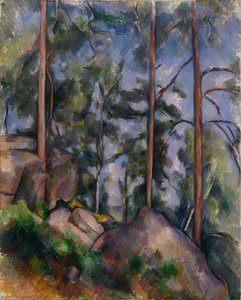 Pines And Rocks (fontainebleau?) — Paul Cézanne