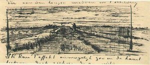 Sunset Over A Meadow — Vincent Willem Van Gogh