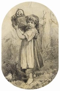 Girl With A Bast Basket — Victor Vasnetsov