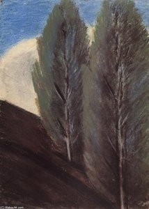 Hillside With Poplars — István Nagy