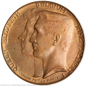 King And Queen Of Belgium Obverse — Richard Edwin Brooks