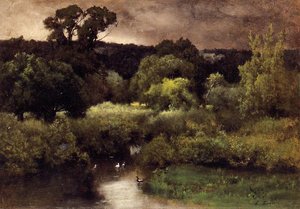 A Gray, Lowery Day — George Innes