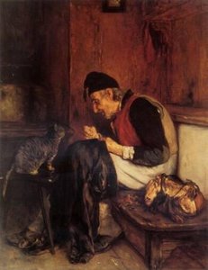 Old Man That Sew — Nikolaos Gyzis