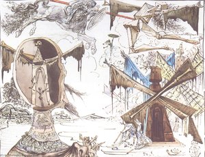 Don Quixote And The Windmills — Salvador Dalí
