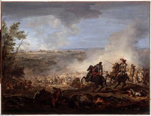 Louis Xiv Of France And His Troops Approaching Maastricht