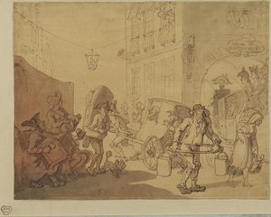Street Scene In Paris — Thomas Rowlandson