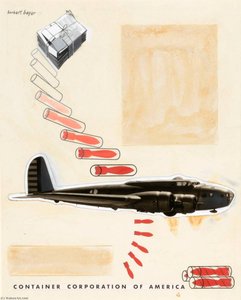 Paperboard That Goes To War Is Paper That Wasn't Burned. From The Early Series — Herbert Bayer