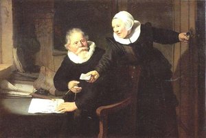 Double Portrait Of Jan Rijcksen And Griet Jans (also Known As The Shipbuilder And His Wife) — Rembrandt Van Rijn