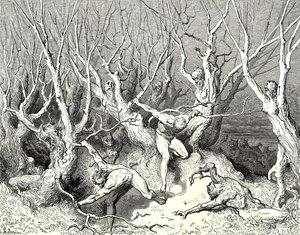 The Inferno, Canto 13, Line 120. “haste Now,” The Foremost Cried, “now Haste Thee Death!” — Paul Gustave Doré, Romanticism