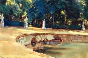 Pool In The Garden Of La Granja — John Singer Sargent, Impressionism