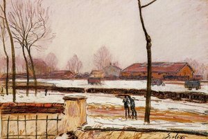 Winter Landscape, Moret — Alfred Sisley