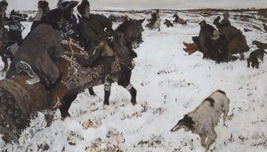 Peter I On The Hunt — Valentin Alexandrovich Serov