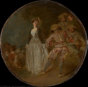 The Country Dance — Jean-antoine Watteau, Rococo Style