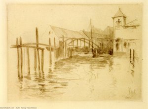 Dock At Newport — John Henry Twachtman