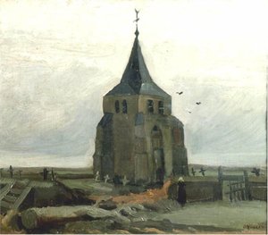 Old Church Tower At Nuenen, The — Vincent Willem Van Gogh, Post-impressionism