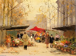 Flower Stalls At La Madeleine — Edouard Cortès