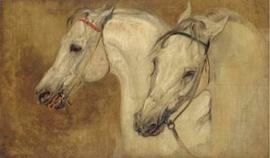 Two Arab Horses' Heads — John Frederick Lewis