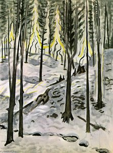 Fires Of Spring In Big Woods — Charles Burchfield