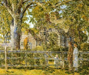 Old Mumford House, Easthampton — Frederick Childe Hassam, Impressionism