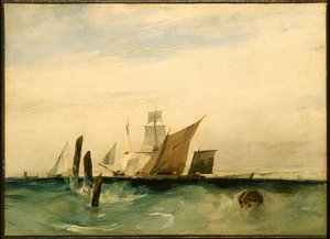 Seapiece, Off The French Coast — Richard Parkes Bonington, Romanticism
