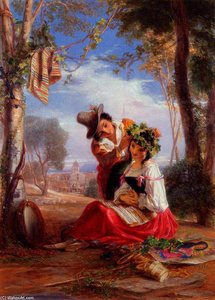 A Neapolitan Boy Decorating The Head Of His Innamorata At The Festa Of The Madonna Dell'arco