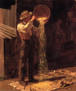 Winnowing Grain — Jonathan Eastman Johnson