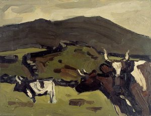 Cattle In The Field — John Kyffin Williams