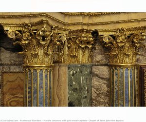 Marble Columns With Gilt Metal Capitals, Chapel Of Saint John The Baptist — Francesco Giordani