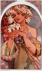 Flower Litho — Alphonse Mucha, Art Nouveau