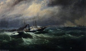 Hms 'dasher' Going Out To Assist The Royal Mail Packet The 'dispatch' — Philip John Ouless
